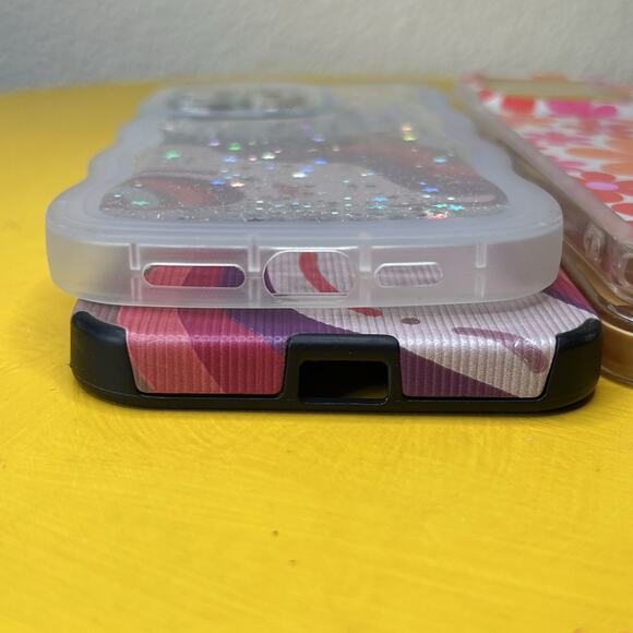 iPhone 15 Pro MagSafe Cases Lot Of 4 Feminine Girly Cases Floral glitter Wavy - Picture 4 of 12